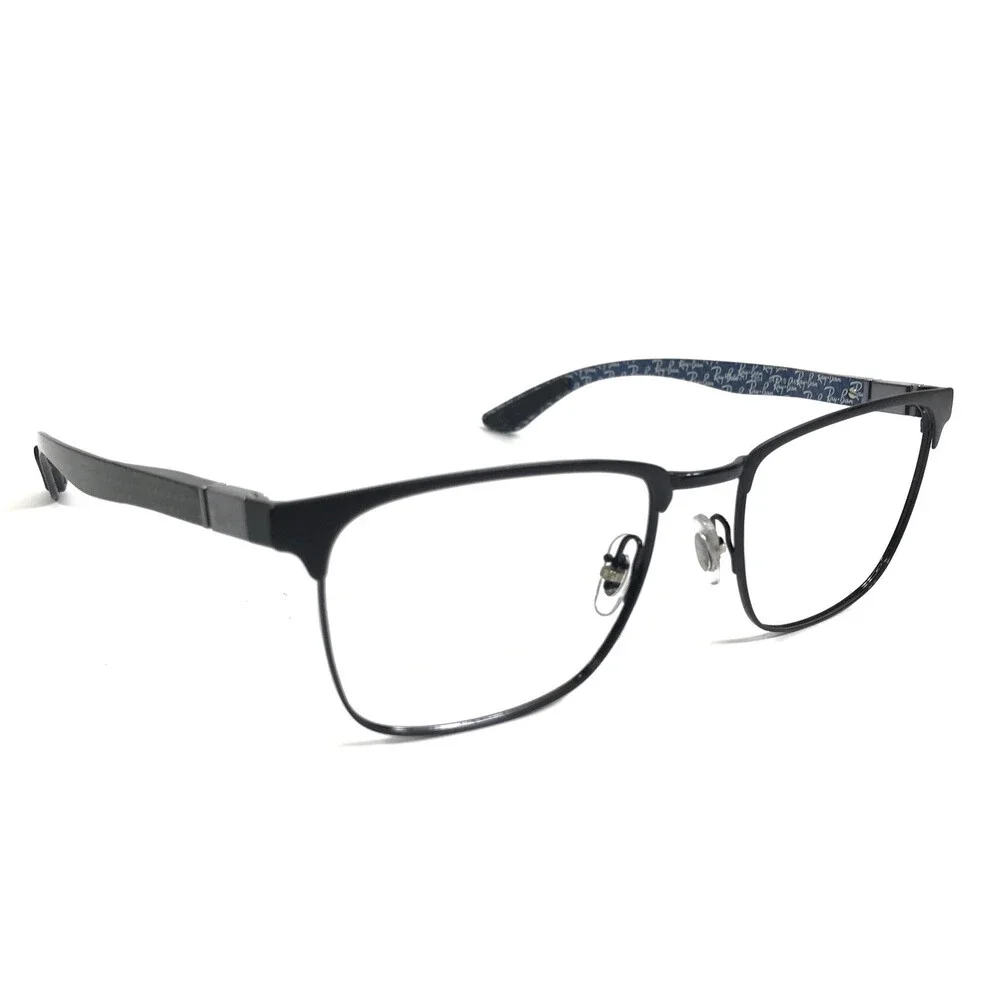 Ray-Ban Eyeglasses Frames RB8421 2904 Black Blue Carbon Fiber Square 54-19-145